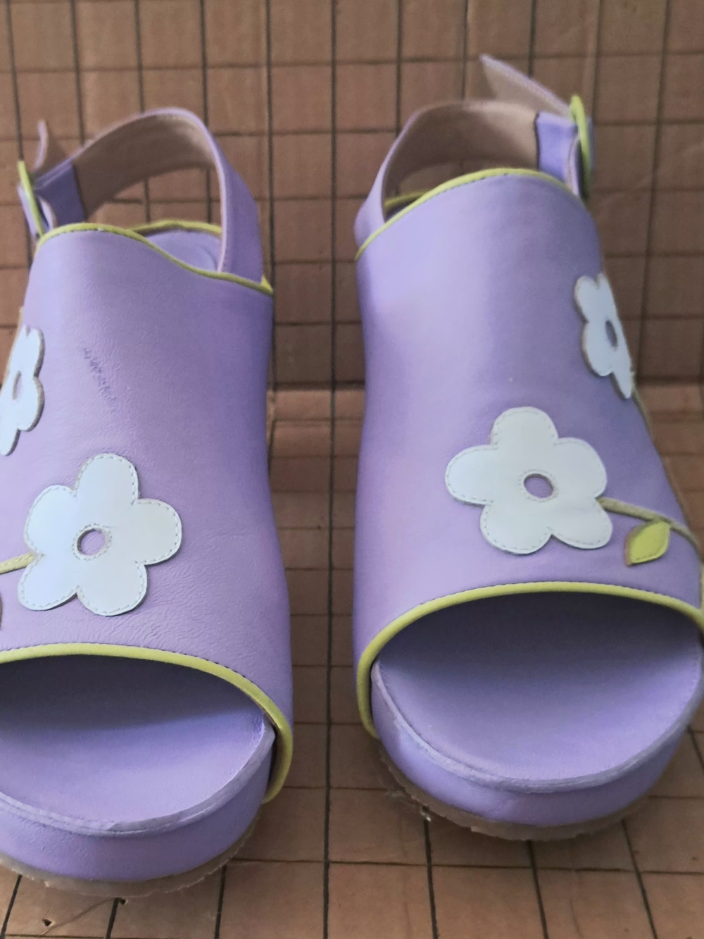 Fluvog Christy Floral Shor, Purple, Size 12